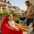 Babzsákfotel használat közben