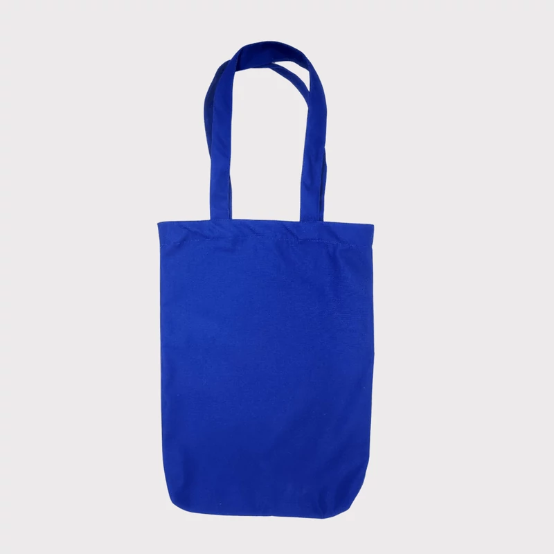 Kék ripstop vászontáska 100% pamutból, szakadásgátló szövéssel, 44×35 cm