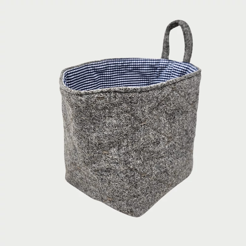 Textil tároló szürke színben